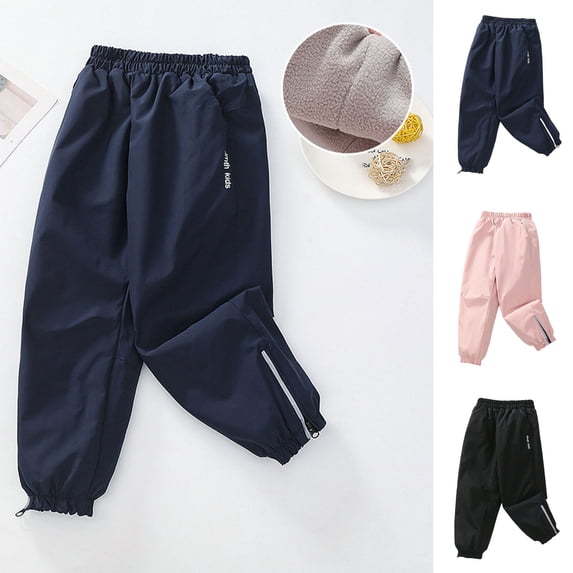 akafmk Kids Fleece Lined Skiing Snow Pants Boys Girls Warm Waterproof Hiking Pants Fall Winter Outdoor Ski Trousers 3-15 Years