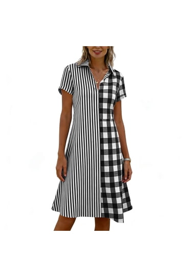 Plaid Shirt Dress Womens