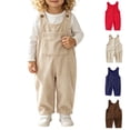 thumbnail image 1 of akafmk Toddler Overalls Boys Girls Corduroy Overalls Shoulder Button Front Pocket Fashion Casual Fall Winter Warm Sleeveless One Piece Jumpsuit, Size 2-3 Years, 1 of 6