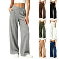 thumbnail image 1 of akafmk Womens Wide Leg Sweatpants Front Pleated Elastic Waist Sweatpants with Hidden Pockets Fall Winter Casual Workout Sweatpants, Size XXL, 1 of 7