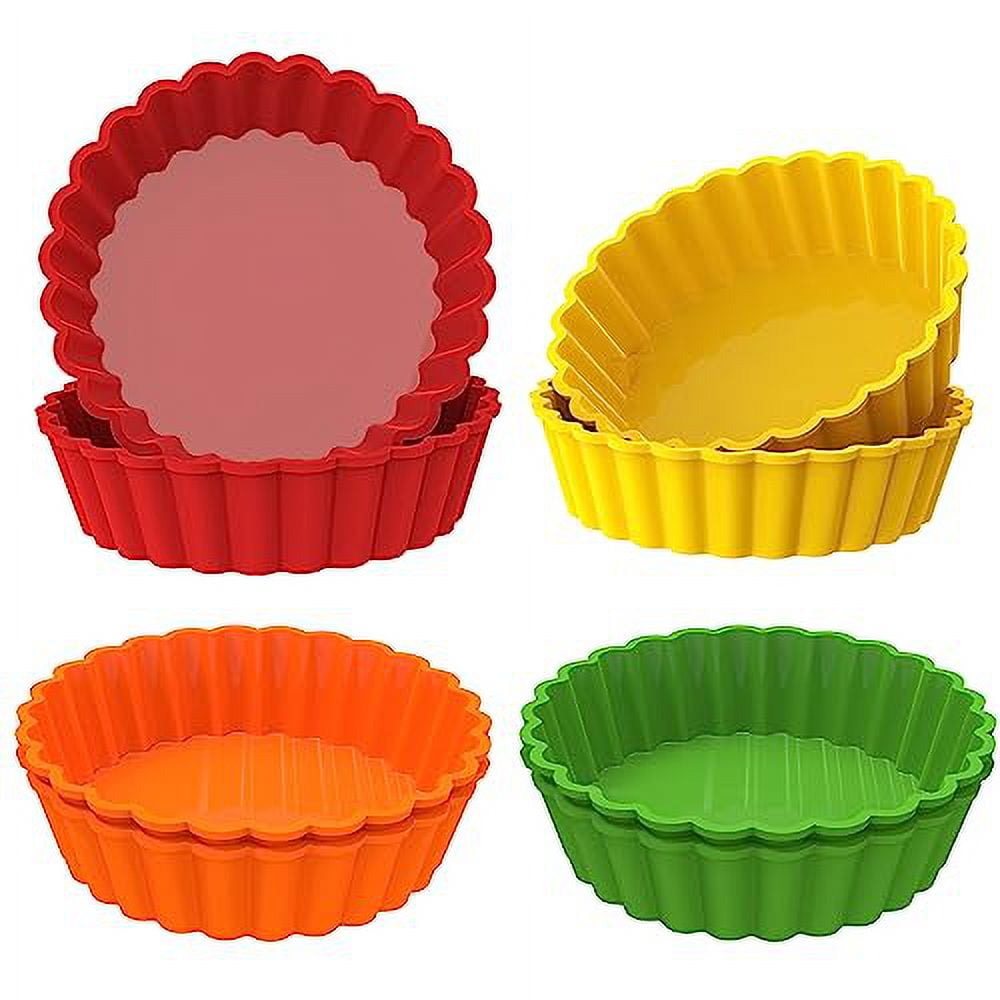 ake Silicone Mini Tart Pan 4 Inch Nonstick Mini Quiche Molds Small Pie Baking Pan Tart Molds