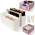 akisey 3 Pack Craft Organizers and Storage, Portable Plastic Art Caddy