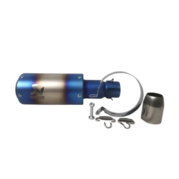 akrapovic Exhaust Style Modified Custom High Quality Exhaust with DB Killer Brush Steel/Blue fits Universal