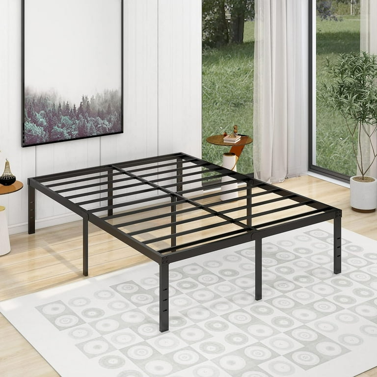 Standard metal bed frame queen discount
