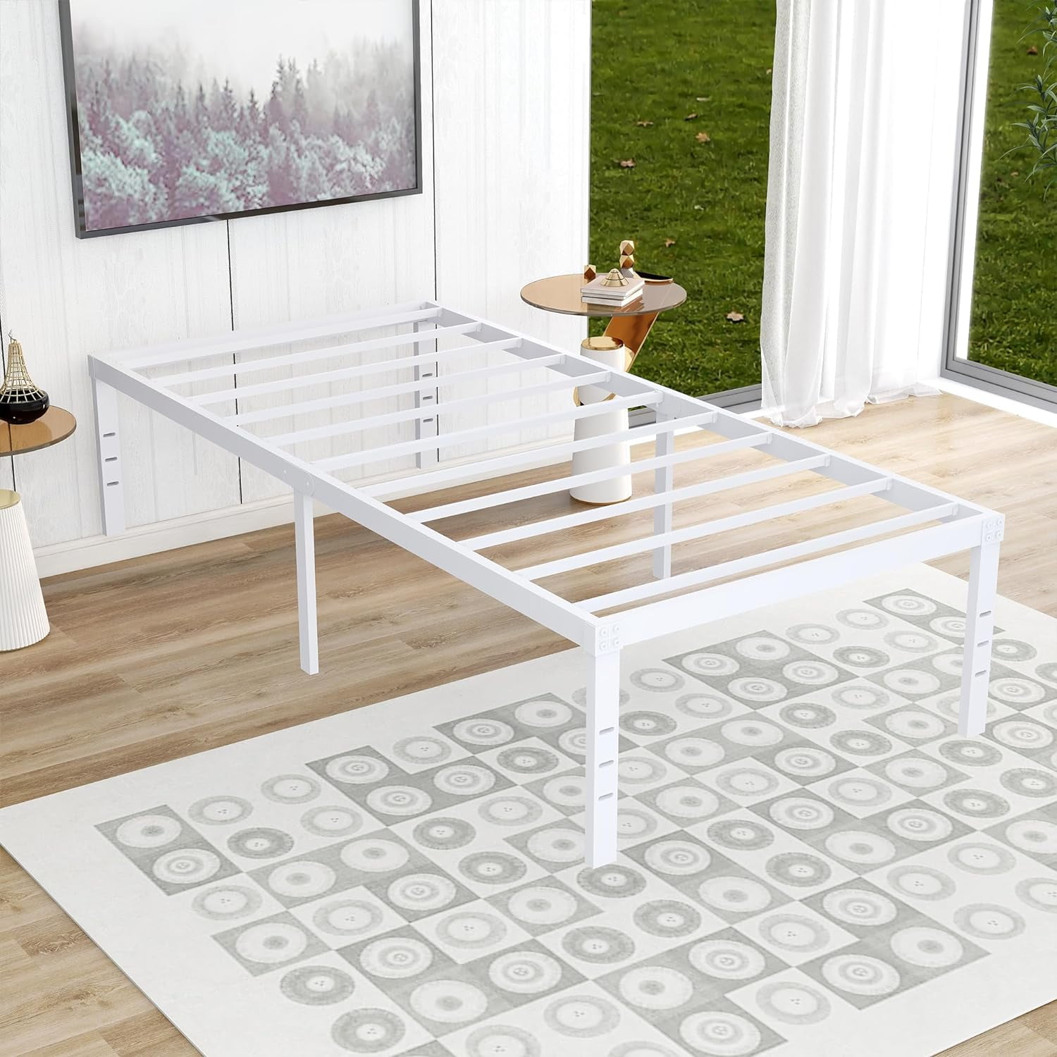 alazyhome 18 inch Twin XL Size Heavy Duty Metal Platform Bed Frame with