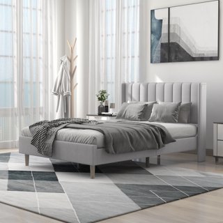 Woodvale upholstered online platform bed