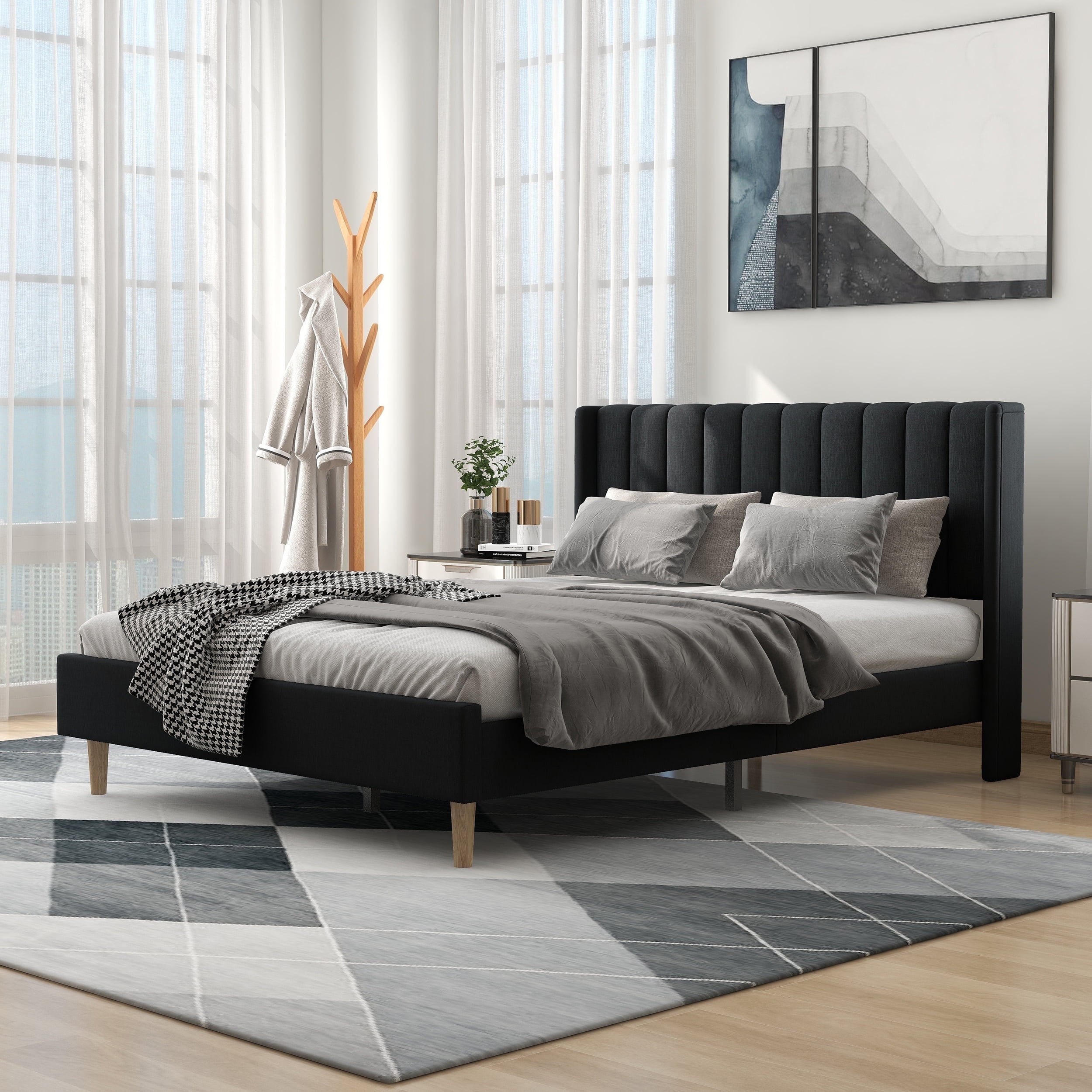 Alazyhome Upholstered Platform Bed Frame