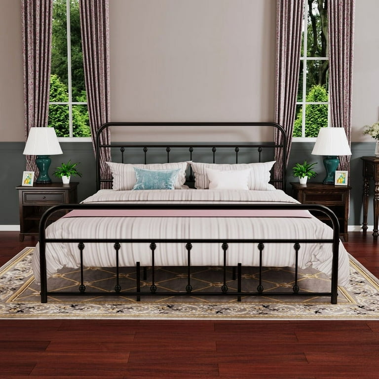 Metal platform bed frame california king online