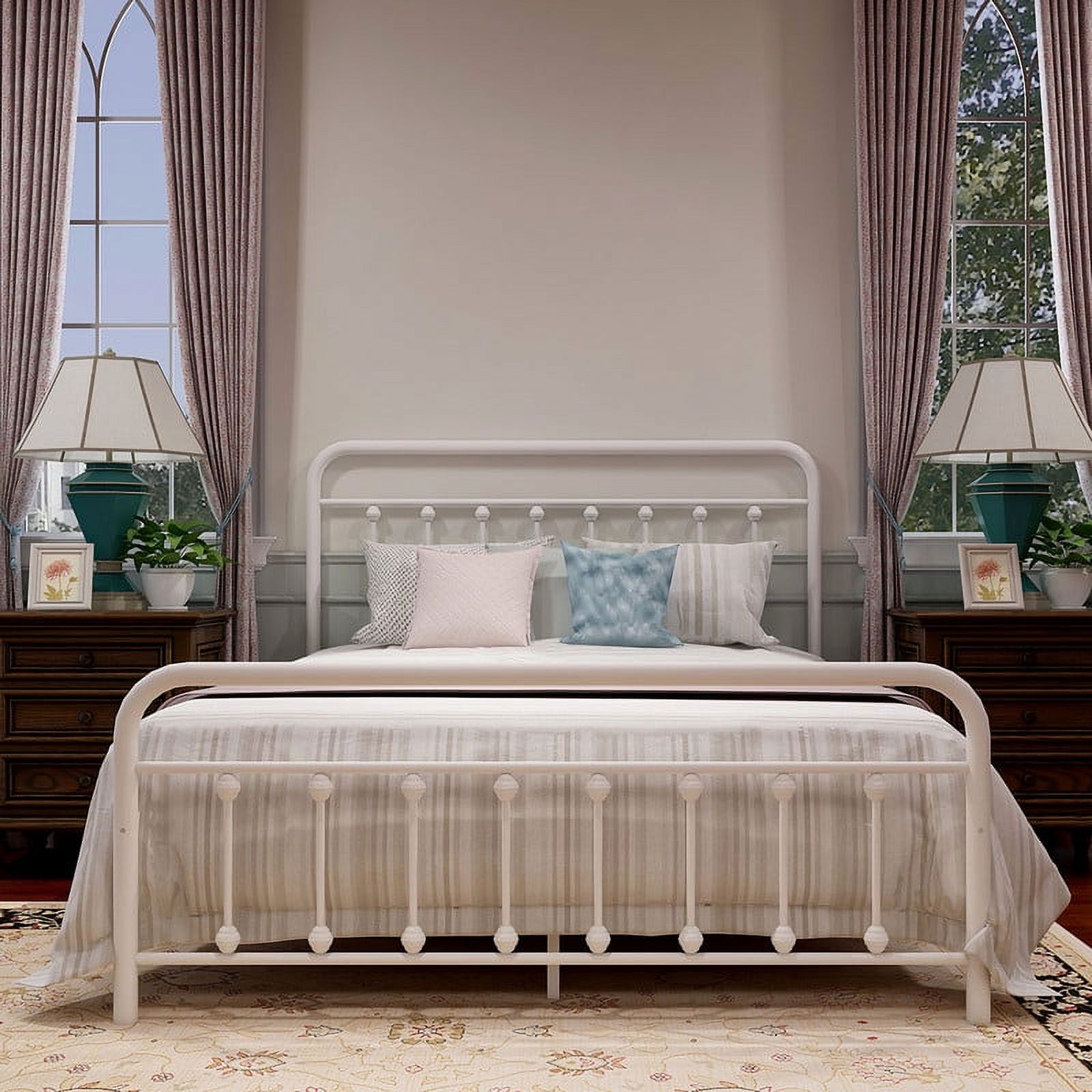 DHP Jenny Lind Metal Bed, Full, White