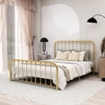 thumbnail image 1 of alazyhome Sturdy Metal Platform Queen Bed Frame, Easy Assembly, Gold, 1 of 6