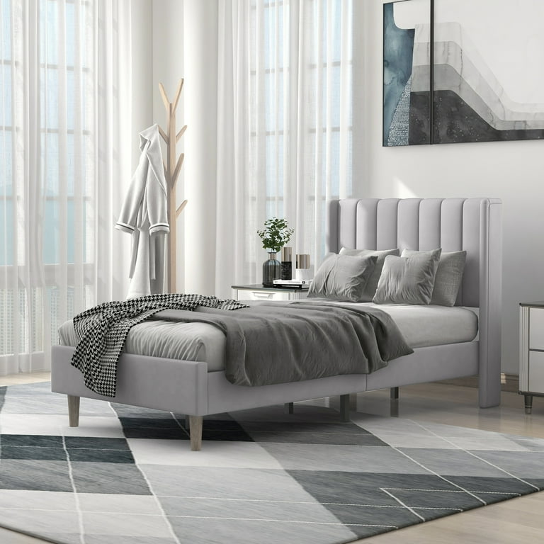 Twin grey bed sale frame