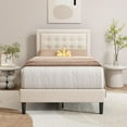 thumbnail image 1 of Alazyhome Modern Wood Grain Twin Beige, 1 of 6
