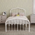 thumbnail image 1 of alazyhome White Platform Metal Bed Frame, Suitable All Ages, Twin XL, 1 of 6