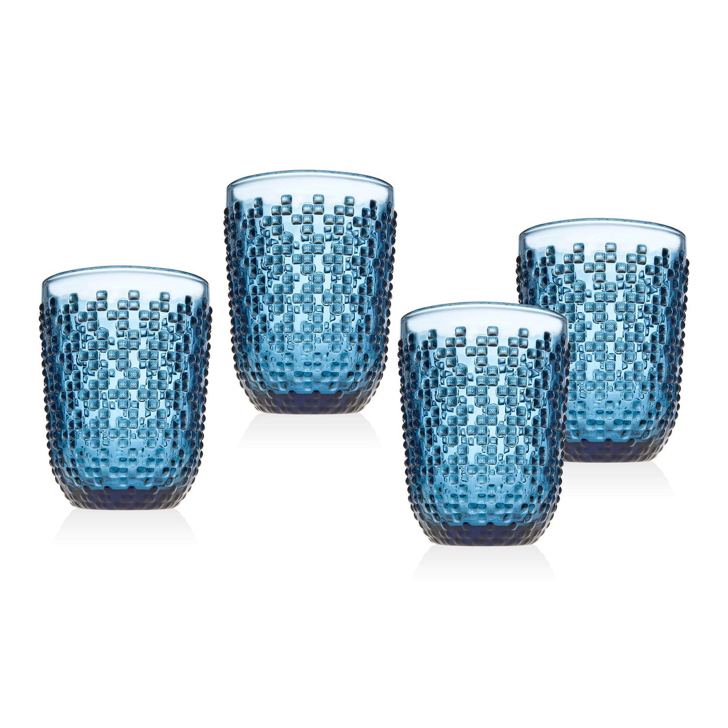 Alba Blue Lead-Free Crystal Old Fashioned Glass Set