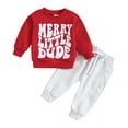 thumbnail image 1 of alcepopk Baby Boy Winter Clothes Fall Outfits Girl Contrast Color Long Sleeve Sweatshirt Casual Pants Toddler Sweatsuit(Red,6-12 M), 1 of 6
