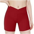 thumbnail image 1 of alcepopk Girls Athletic Shorts Kids High Waisted Yoga Dance Biker Shorts Comfy Gymnastics Shorts(Red,11-12 Years), 1 of 4