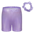 thumbnail image 1 of alcepopk Girls Crossover Butterfly Shorts Flowy Athletic with Pockets Cheer Dance Running for Kids(Light Purple,5-6 Y), 1 of 8