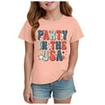 thumbnail image 1 of alcepopk Kid 4th of July T-Shirts Boys Girls American Flag Shirt Patriotic Top Short Sleeve Tees(Light Pink,7-8 Years), 1 of 4