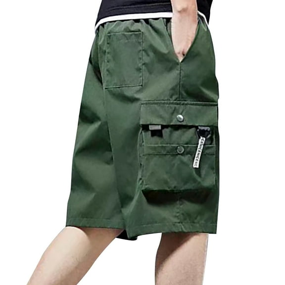 alcepopk Men's Cargo Shorts Relaxed Fit Casual Shorts Cotton Stretch Outdoor Work Shorts with Multi Pockets(AG,3XL)