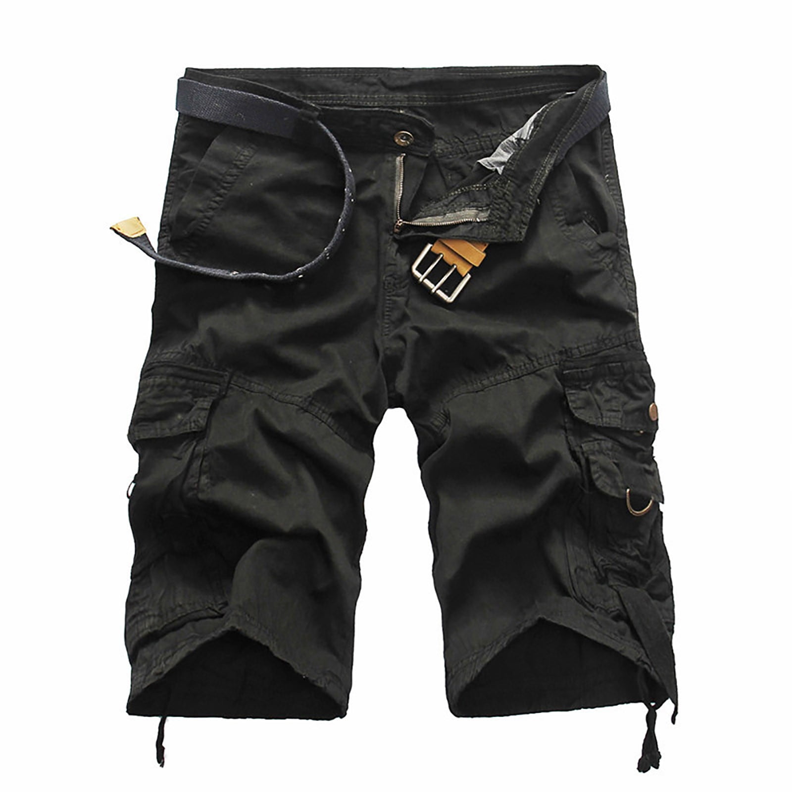 alcepopk Men's Long Cargo Shorts Casual Shorts Relaxed Fit with Pockets ...