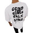 thumbnail image 1 of alcepopk Men's T Shirts Letter Graphic Tees Crew Neck Short Sleeve Summer Tops(White,M), 1 of 8