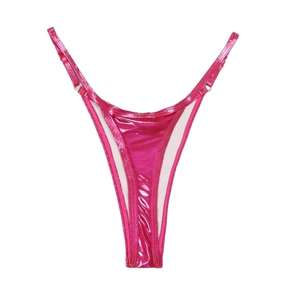 alcepopk Thong for Women Cotton Underwear Low Rise Panties Woman G-String Thongs(Hot Pink,M)