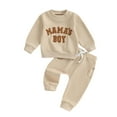 thumbnail image 2 of Karuedoo Toddler Boy Football Outfit Set - 'Sundays Are For The Birds' Sweatshirt & Jogger Pants 2 of 14