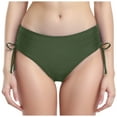 thumbnail image 1 of alcepopk Women Full Coverage Bikini Bottoms - Mid Rise Bathing Suit Swim Bottom Swimsuit Swimwear(Green,S), 1 of 7