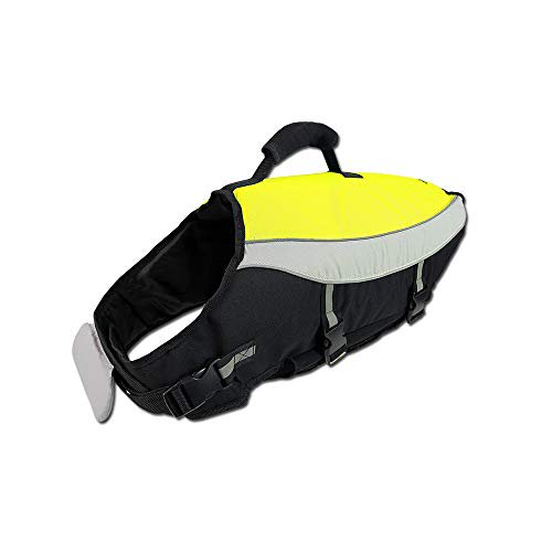 alcott Water Adventure Life Jacket with Reflective Accents & Support Handle, Large, Neon Yellow