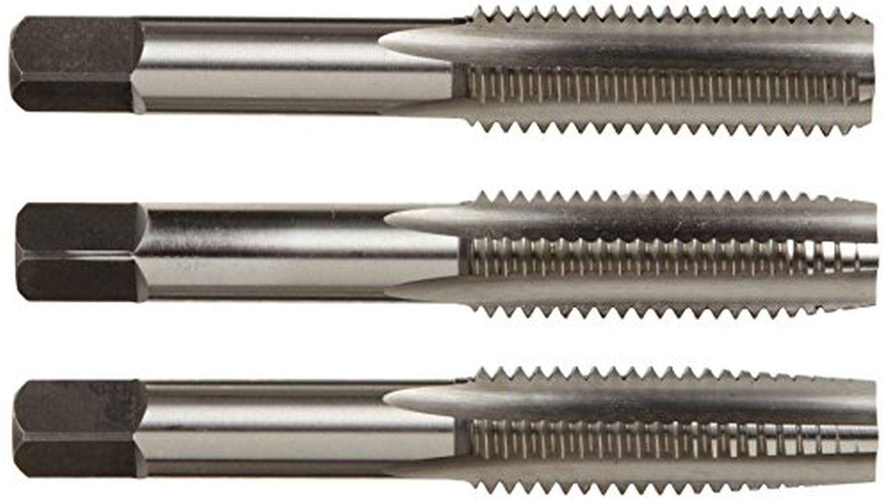 Machine Screw Taps Cle-Line Hand Tap Set - #4-40 UNC (Taper, Plug ...