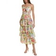 thumbnail image 1 of alice + olivia womens  Fina Tie-Front Midi Dress, 2, White, 1 of 3