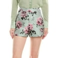 thumbnail image 1 of alice + olivia womens  Hera High-Rise Back Zip Short, 14, Green, 1 of 4