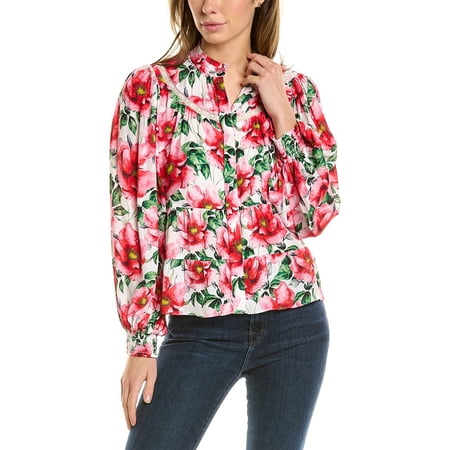 alice + olivia womens Jacelyn Top, XS, White