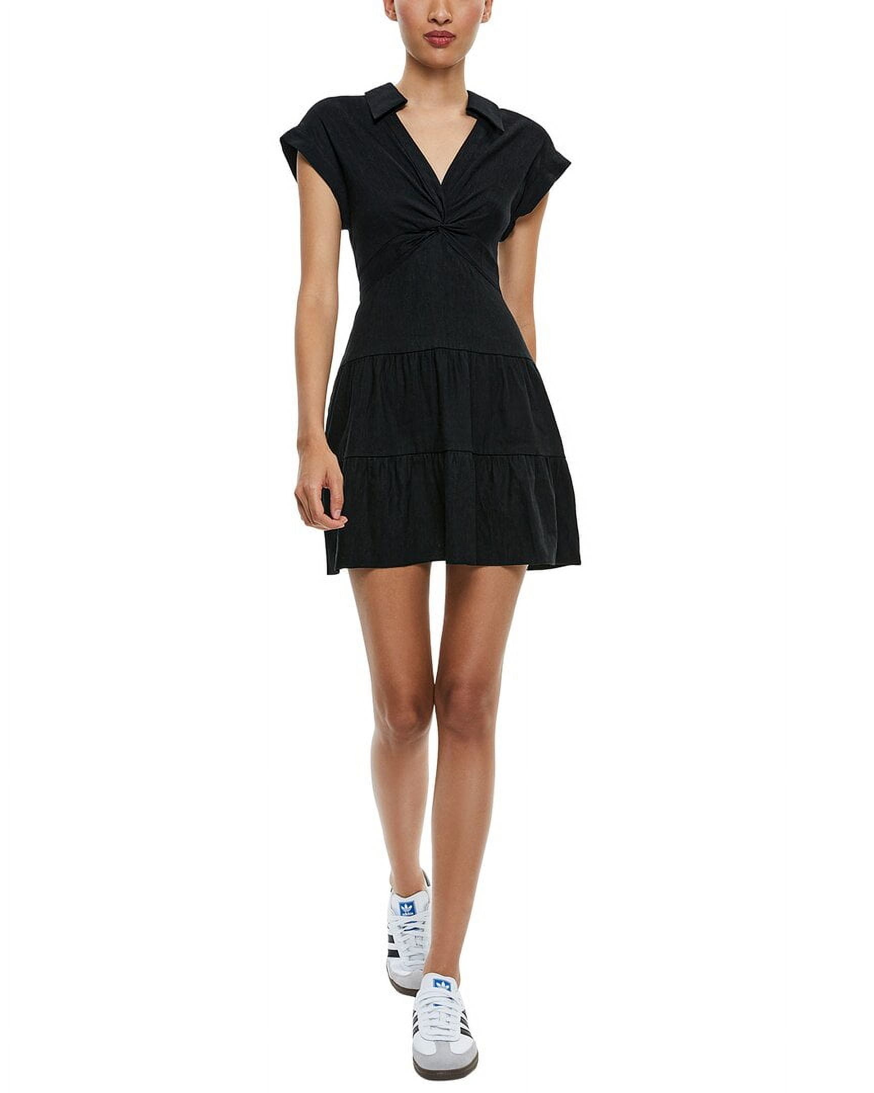 a line cocktail dress with pockets ZAPAKA Women Black Midi Work Dress A Line Round Neck Semi Formal Dress with Pockets, Black / US26W