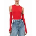thumbnail image 1 of alice + olivia womens  Olea Bodysuit, s, Red, 1 of 3