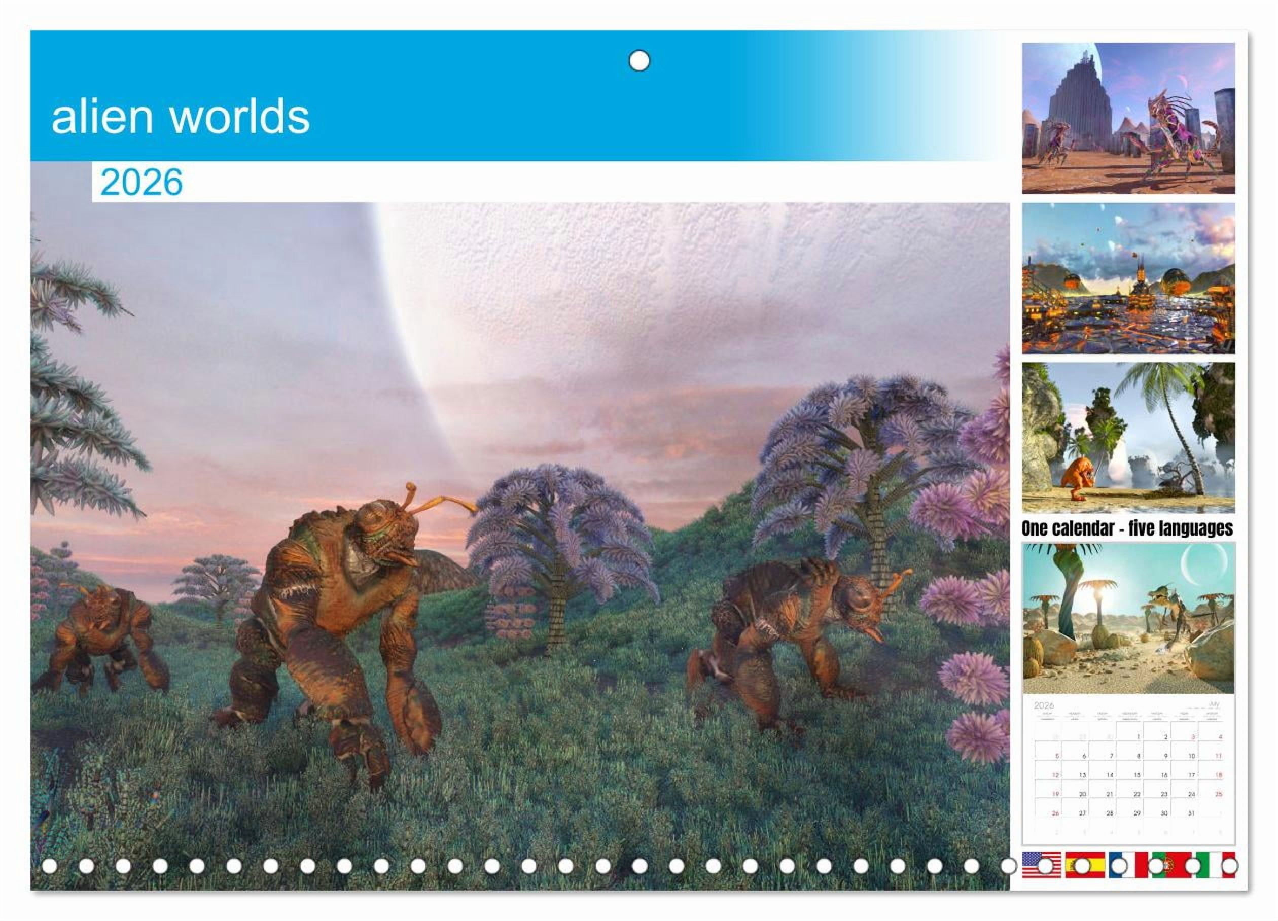 alien worlds (Monthly Wall Calendar 2026 11.7 x 16.5 (open)), CALVENDO ...