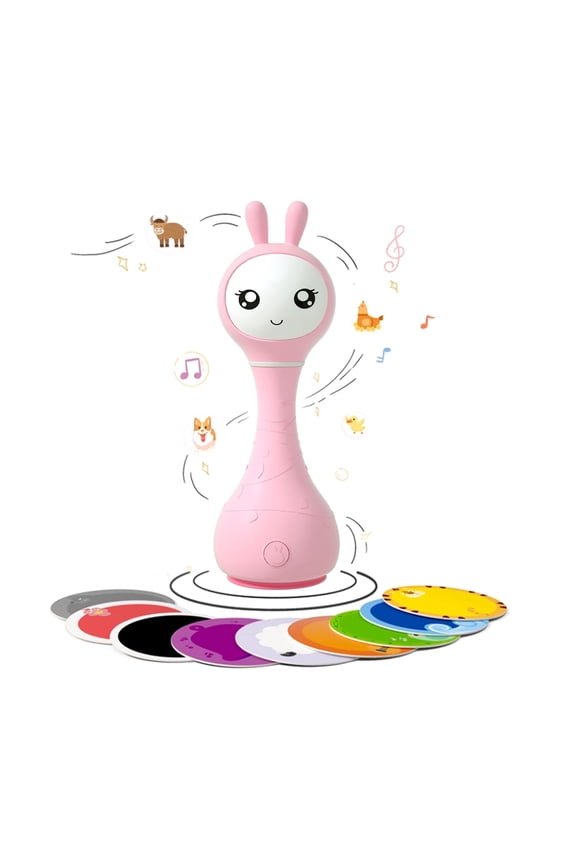 Sonajero Para Bebés 0-12 Meses, Baby Rattle Con Luz, 66 Sonidos, 15 Canciones, 13 Cuentos, 5 Canciones De Cuna, Ruido Blanco, Reconocimiento De Color