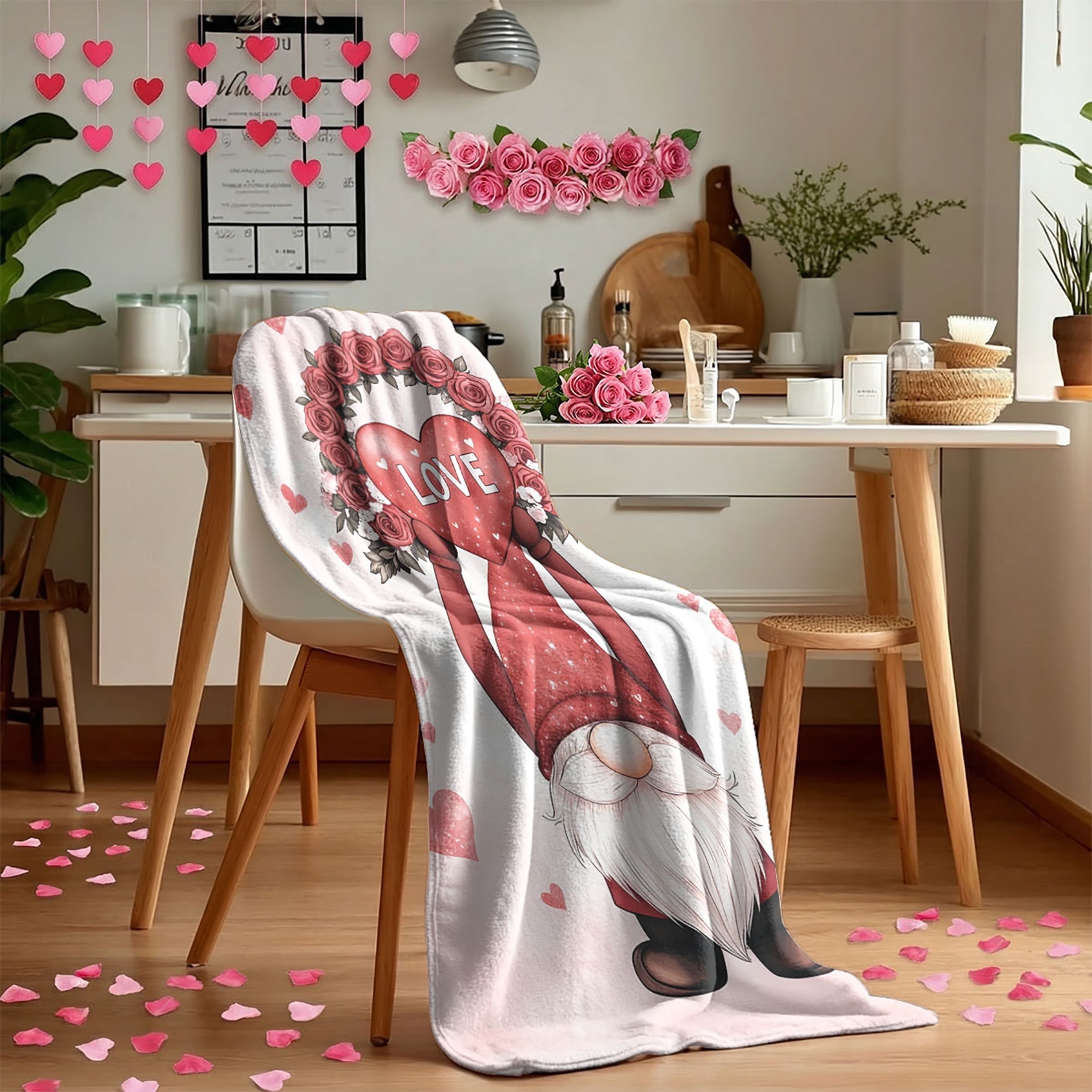alk Happy Valentine's Day 3 Soft Flannel Blanket, 40*50 Inch Multiple ...