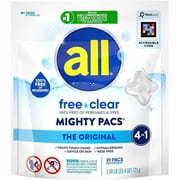 all All Free Clear Mightypacs Laundry Pods, No-mess, Easy to Use 73978 | 2 Packs 78 Total