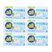 all Fabric Softener Dryer Sheets for Sensitive Skin, Free Clear, 195 Count - 6 Pack