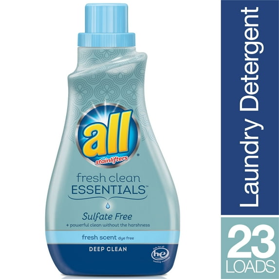 all Fresh Clean Essentials Liquid Laundry Detergent Fresh Scent, 30 Ounce, 23 Loads