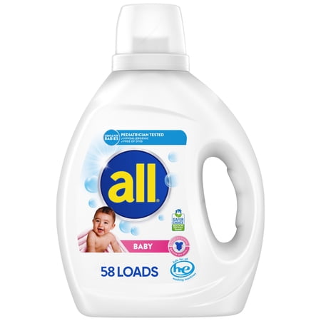 all Baby Liquid Laundry Detergent, 73 oz, 58 Loads
