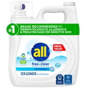 all Free Clear Liquid Laundry Detergent, 154 oz, 123 Loads