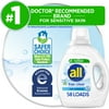 all Free Clear Liquid Laundry Detergent,  oz, 58 Loads