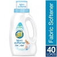 all Liquid Fabric Softener for Sensitive Skin, Free Clear, 32 Fluid Ounces, 40 Loads