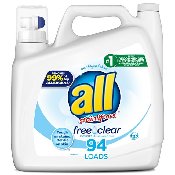 all Free Clear Liquid Laundry Detergent, 141 oz, 94 Loads