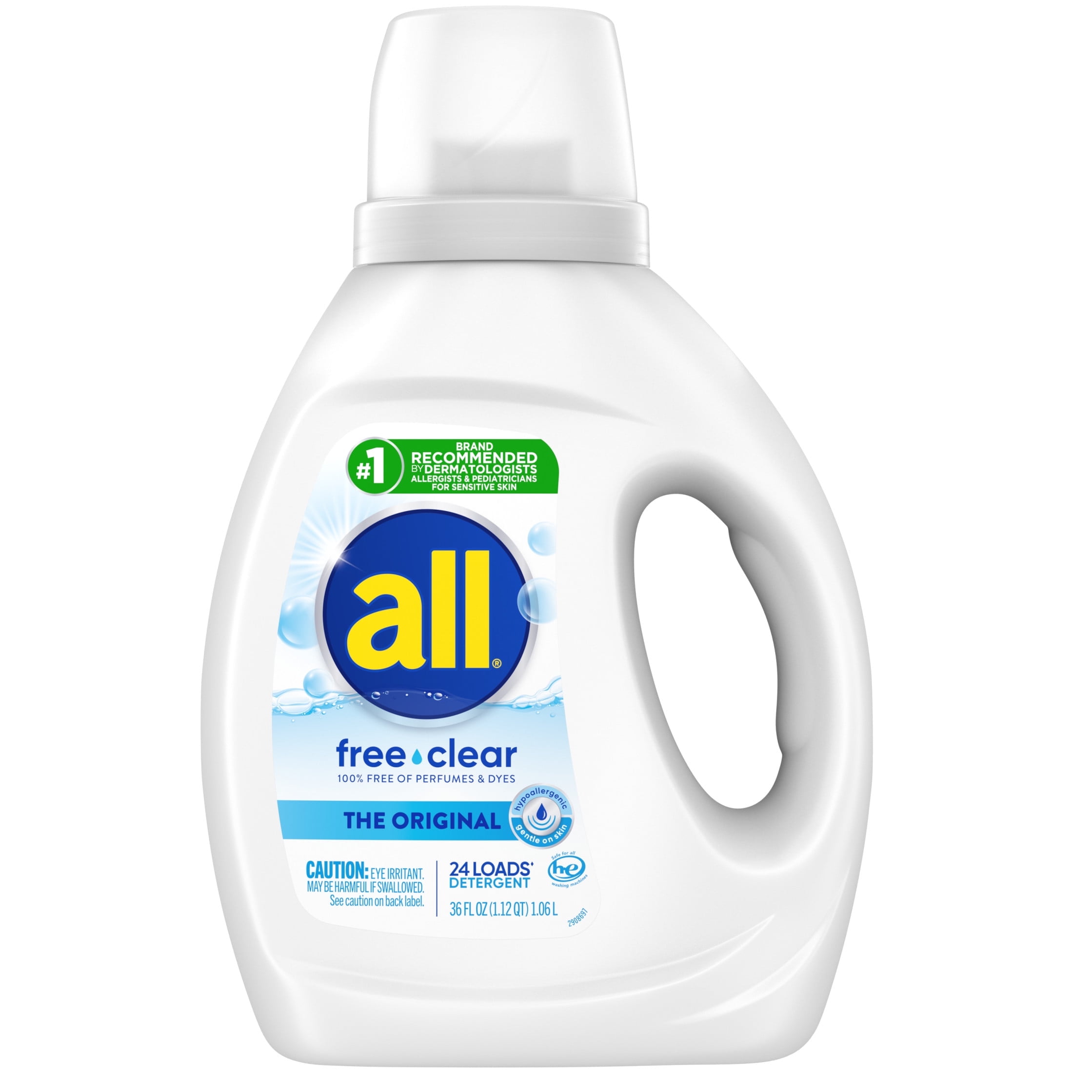 all free clear Liquid Laundry Detergent, 36 oz,  24 Loads