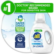 all free clear Liquid Laundry Detergent, 36 oz, 24 Loads