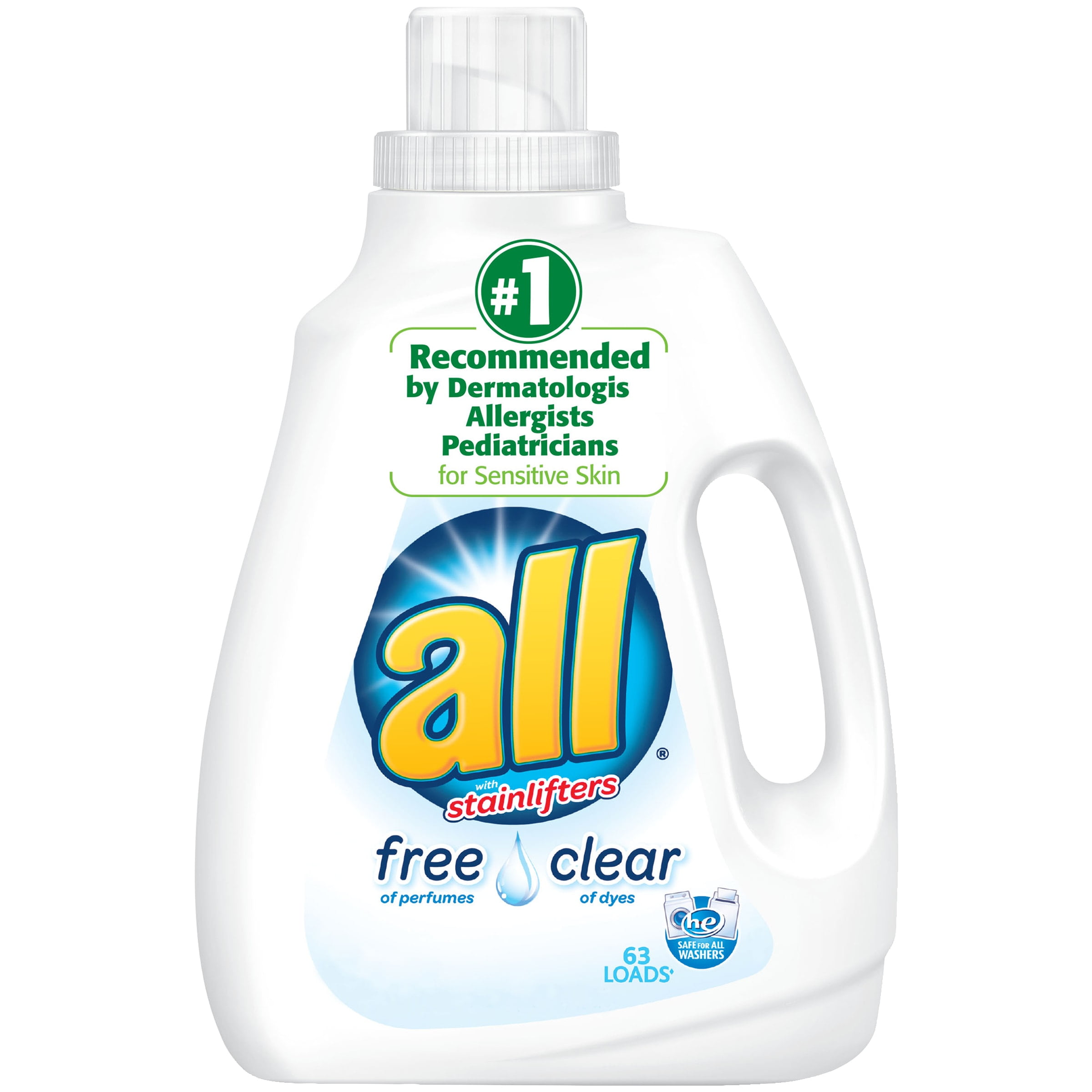 all Liquid Laundry Detergent, Free Clear for Sensitive Skin, 94.5 Fluid