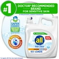 thumbnail image 1 of all Free Clear Liquid Laundry Detergent, Oxi, 184.5oz, 103 Loads, 1 of 8